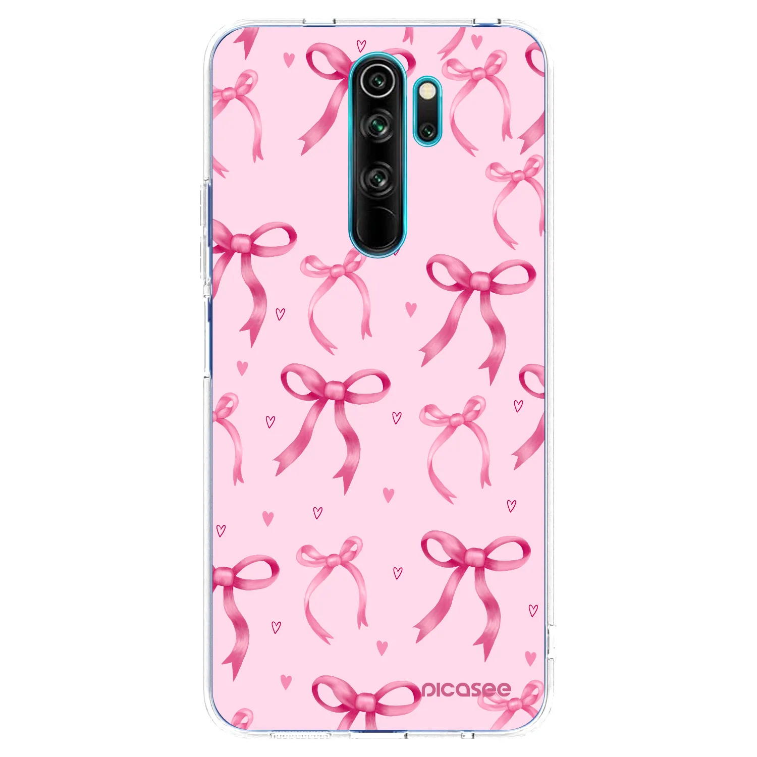 Picasee silikonowe przeźroczyste etui na Xiaomi Redmi Note 8 Pro - Bow Aesthetic