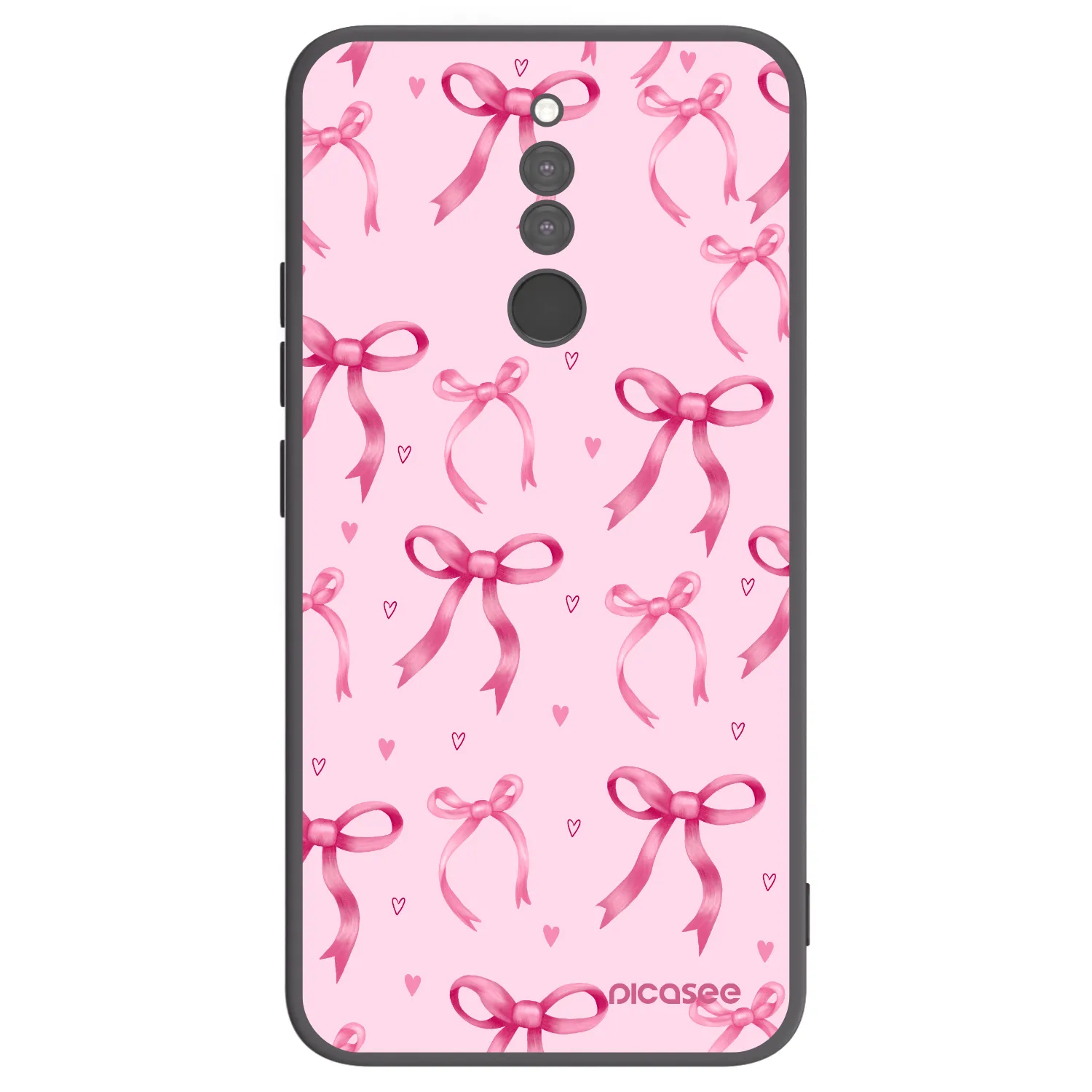 Picasee silikonowe czarne etui na Xiaomi Redmi 8 - Bow Aesthetic