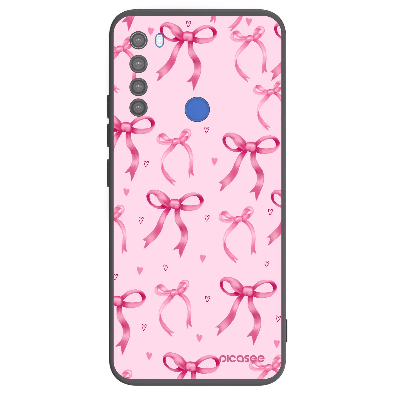 Picasee silikonowe czarne etui na Xiaomi Redmi Note 8T - Bow Aesthetic