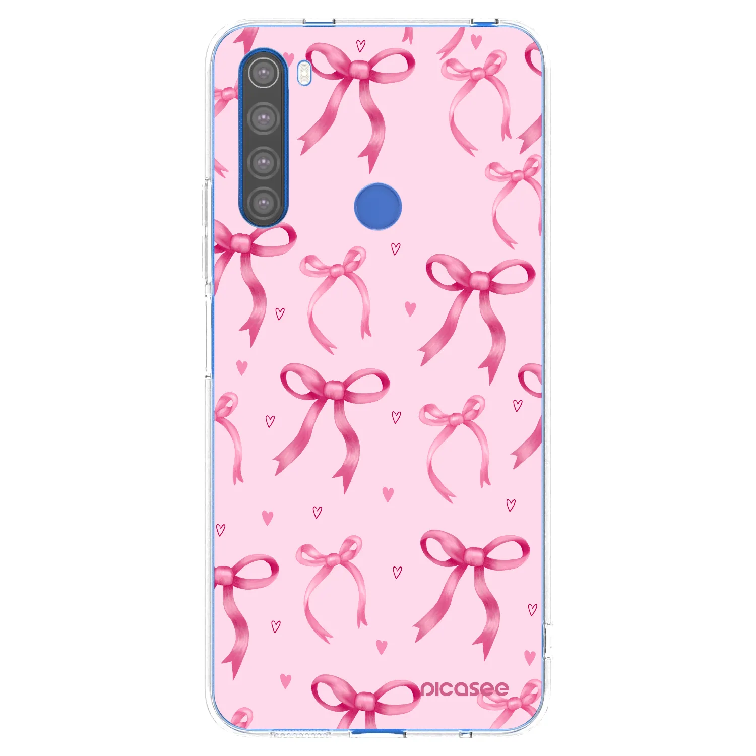 Picasee silikonowe przeźroczyste etui na Xiaomi Redmi Note 8T - Bow Aesthetic