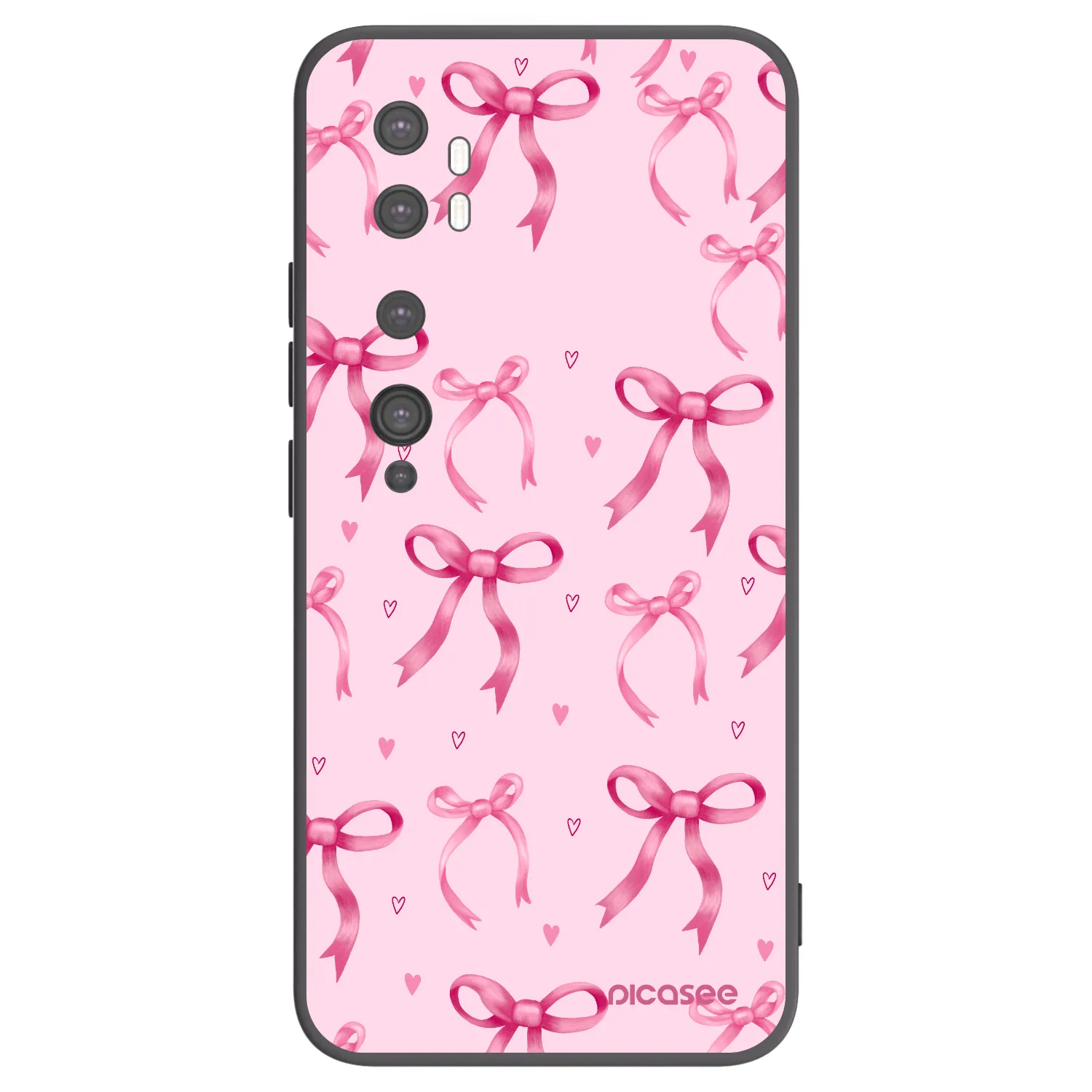 Picasee silikonowe czarne etui na Xiaomi Mi Note 10 (Pro) - Bow Aesthetic