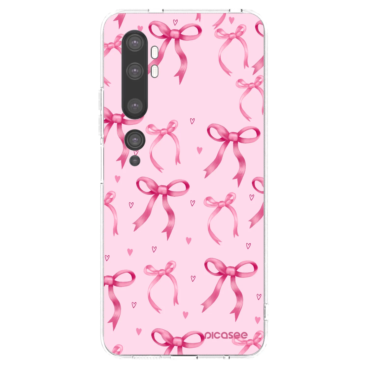 Picasee silikonowe przeźroczyste etui na Xiaomi Mi Note 10 (Pro) - Bow Aesthetic
