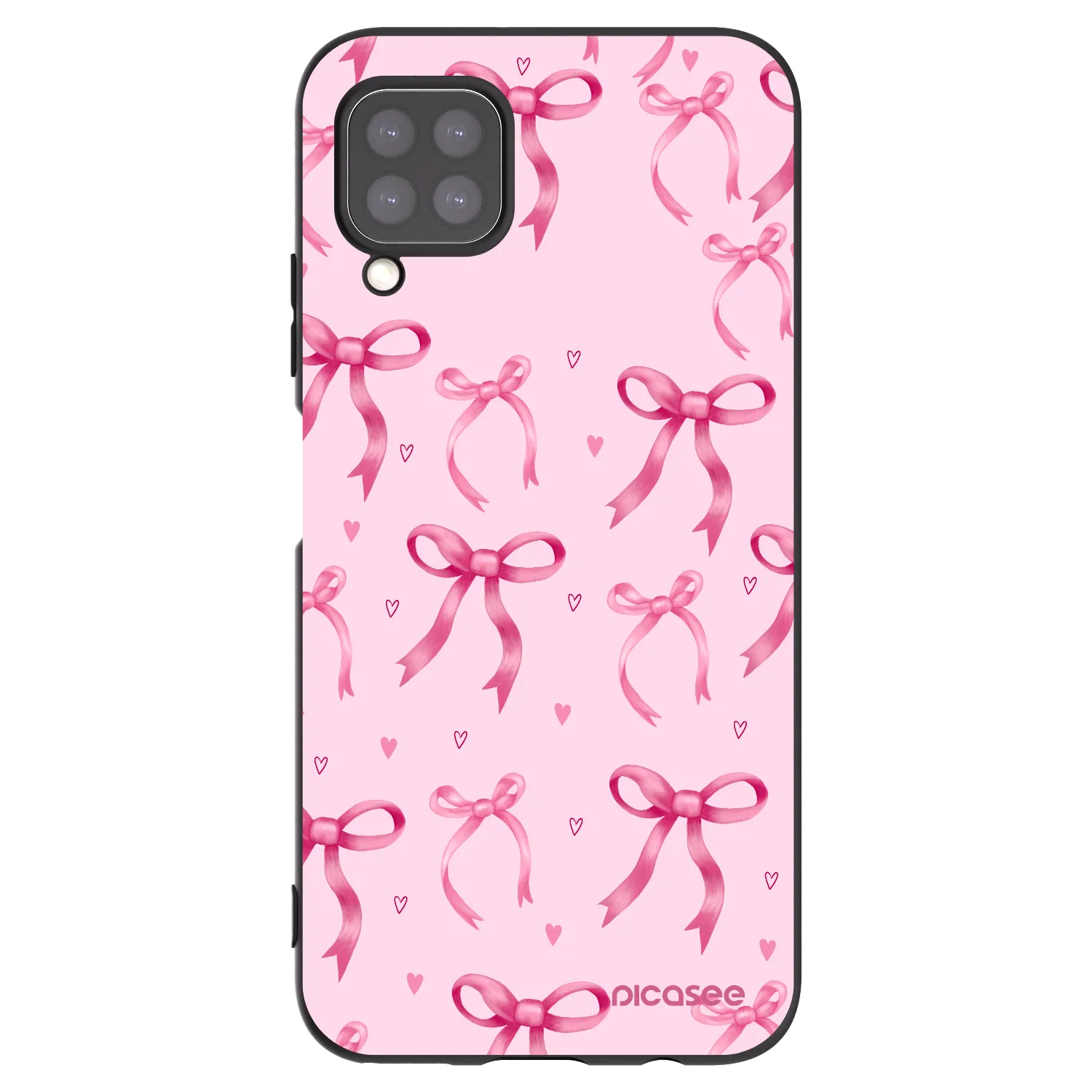 Picasee silikonowe czarne etui na Huawei P40 Lite - Bow Aesthetic