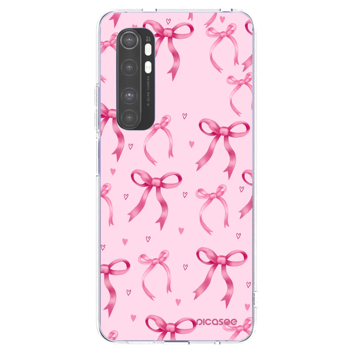Picasee silikonowe przeźroczyste etui na Xiaomi Mi Note 10 Lite - Bow Aesthetic