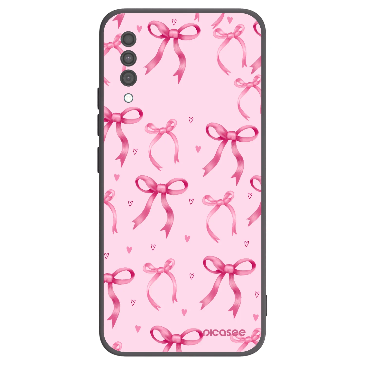 Picasee silikonowe czarne etui na Samsung Galaxy A30s A307F - Bow Aesthetic
