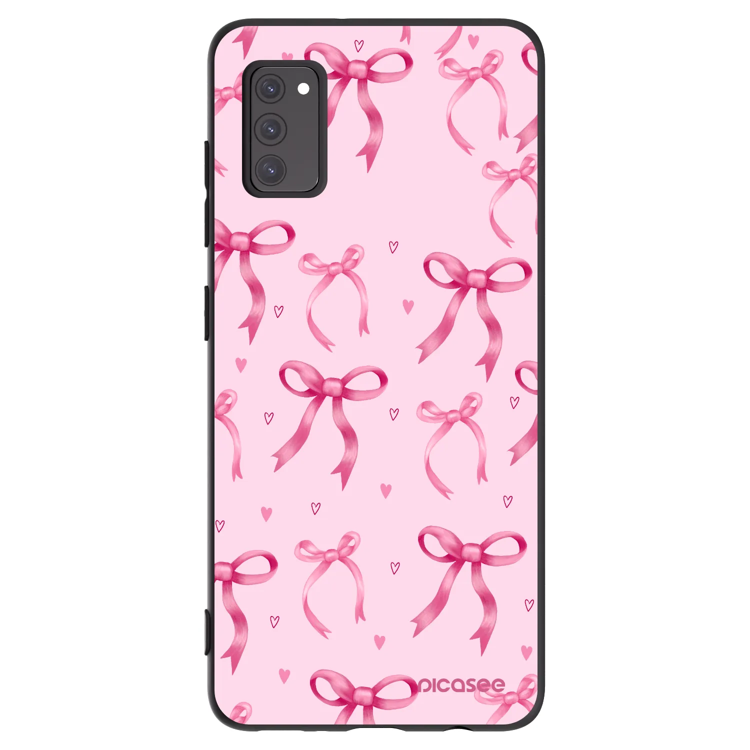 Picasee silikonowe czarne etui na Samsung Galaxy A41 A415F - Bow Aesthetic