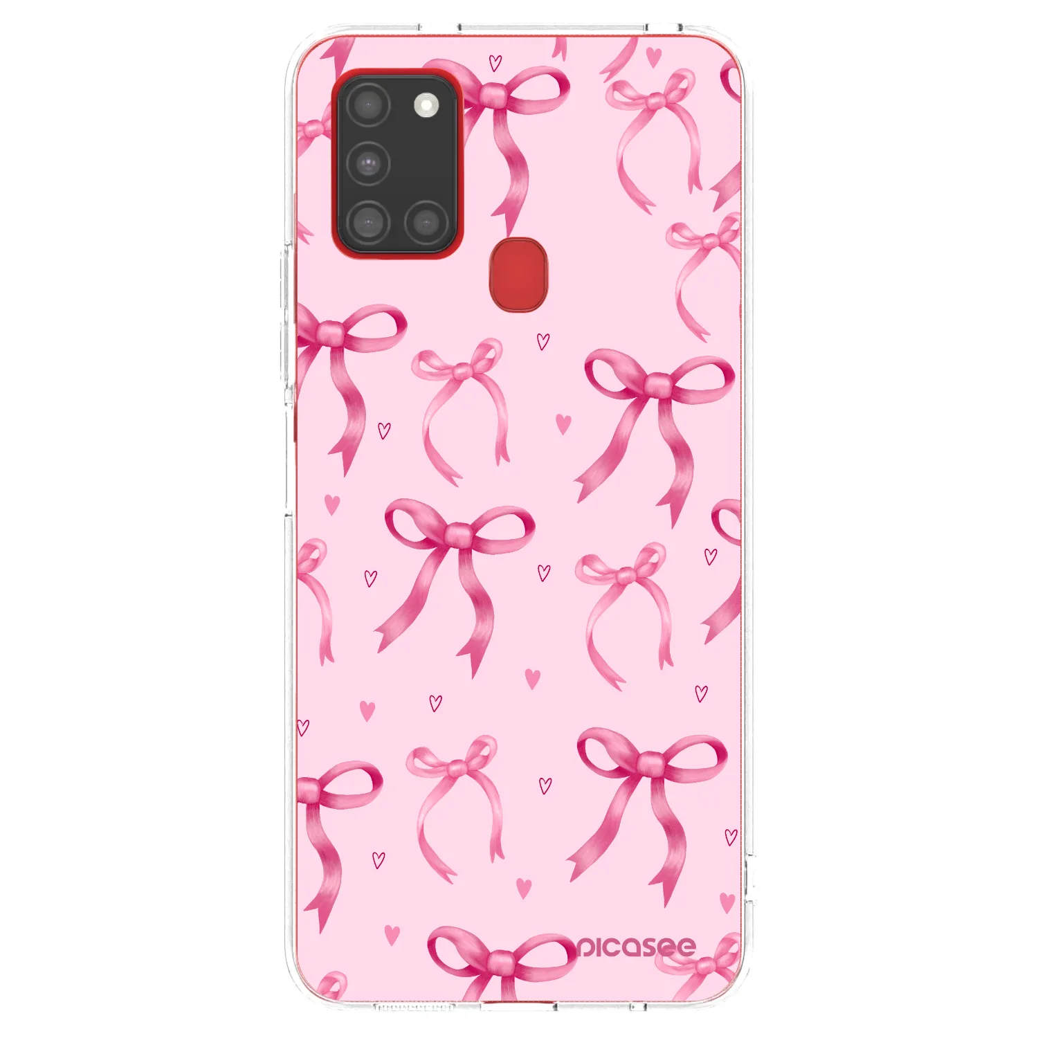 Picasee silikonowe przeźroczyste etui na Samsung Galaxy A21s - Bow Aesthetic