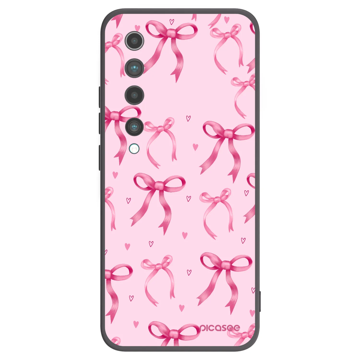 Picasee silikonowe czarne etui na Xiaomi Mi 10 - Bow Aesthetic
