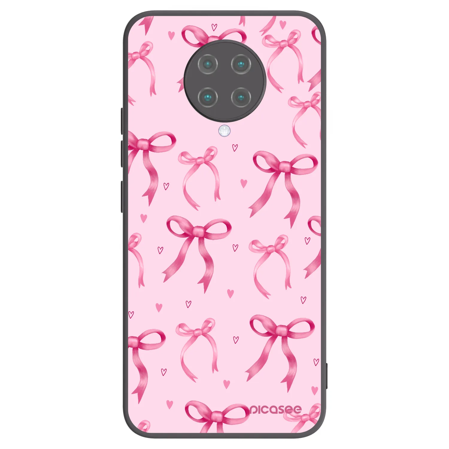 Picasee silikonowe czarne etui na Xiaomi Poco F2 Pro - Bow Aesthetic