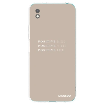 Picasee silikonowe czarne etui na Xiaomi Redmi 9A - Positive Vibes