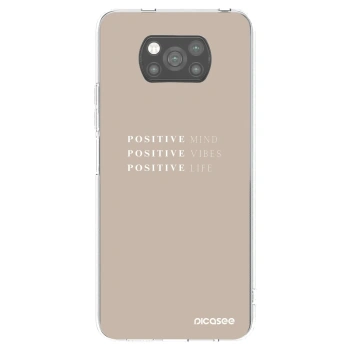 Picasee silikonowe czarne etui na Xiaomi Poco X3 - Positive Vibes