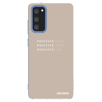 Picasee silikonowe przeźroczyste etui na Samsung Galaxy S20 FE - Positive Vibes