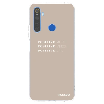 Picasee silikonowe przeźroczyste etui na Realme 5 - Positive Vibes