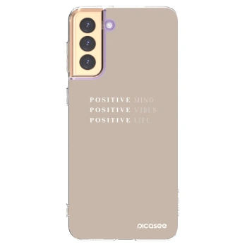 Picasee silikonowe przeźroczyste etui na Samsung Galaxy S21+ 5G G996F - Positive Vibes