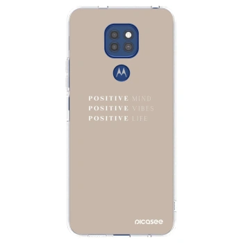 Picasee silikonowe przeźroczyste etui na Motorola Moto G9 Play - Positive Vibes