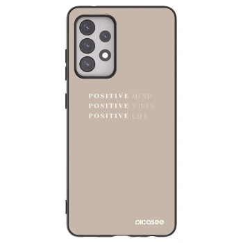 Picasee silikonowe czarne etui na Samsung Galaxy A52 5G A525F - Positive Vibes