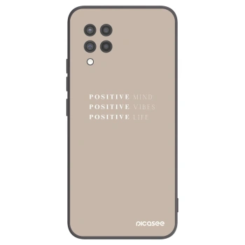 Picasee silikonowe czarne etui na Samsung Galaxy A42 A426B - Positive Vibes