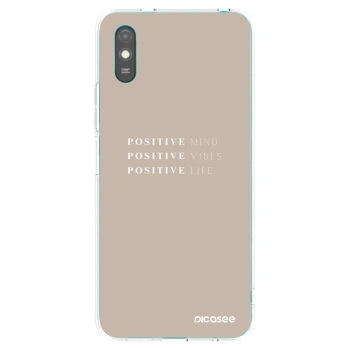Picasee silikonowe przeźroczyste etui na Xiaomi Redmi 9AT - Positive Vibes