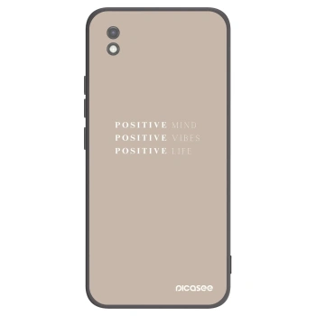 Picasee silikonowe czarne etui na Xiaomi Redmi 9AT - Positive Vibes