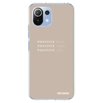 Picasee silikonowe przeźroczyste etui na Xiaomi Mi 11 Lite - Positive Vibes