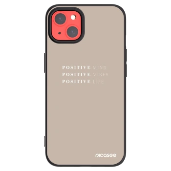 Picasee silikonowe czarne etui na Apple iPhone 13 - Positive Vibes