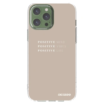 Picasee silikonowe przeźroczyste etui na Apple iPhone 13 Pro Max - Positive Vibes