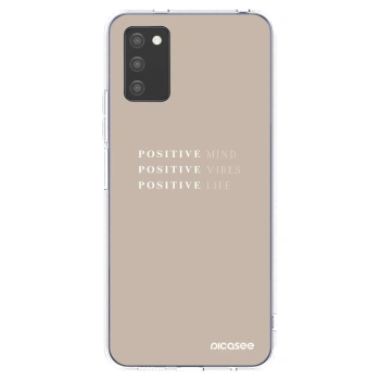 Picasee silikonowe przeźroczyste etui na Samsung Galaxy A02s A025G - Positive Vibes