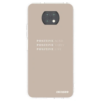 Picasee silikonowe przeźroczyste etui na Xiaomi Redmi Note 9T - Positive Vibes