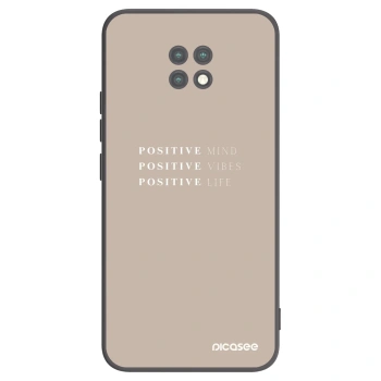 Picasee silikonowe czarne etui na Xiaomi Redmi Note 9T - Positive Vibes