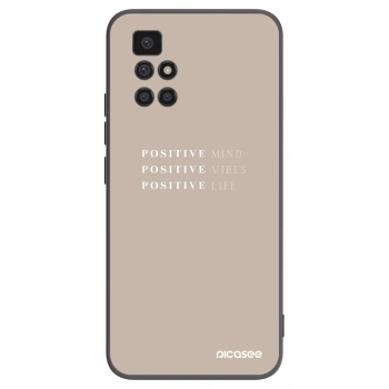 Picasee silikonowe czarne etui na Xiaomi Redmi 10 - Positive Vibes