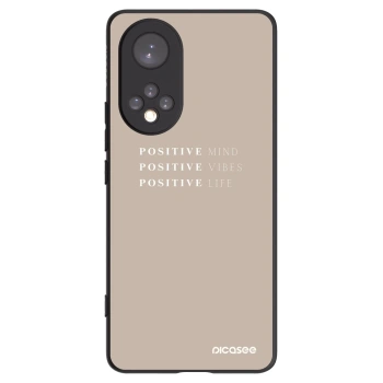 Picasee silikonowe czarne etui na Honor 50 5G - Positive Vibes