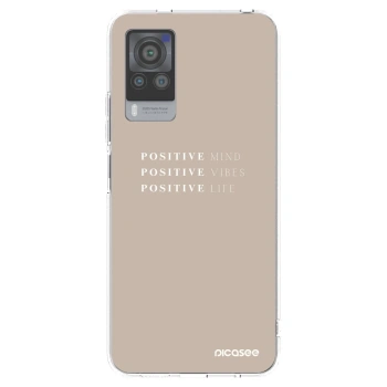 Picasee silikonowe przeźroczyste etui na Vivo X60 Pro 5G - Positive Vibes