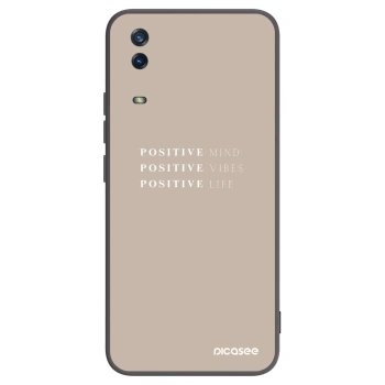 Picasee silikonowe czarne etui na Vivo Y11s - Positive Vibes