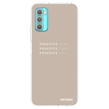 Picasee silikonowe przeźroczyste etui na Motorola Moto G60 - Positive Vibes