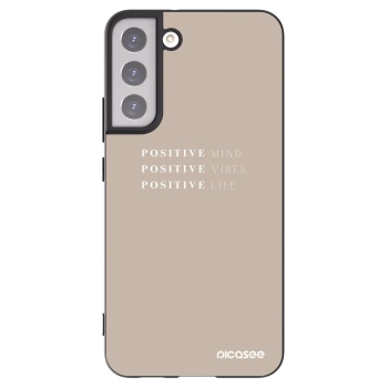 Picasee silikonowe czarne etui na Samsung Galaxy S22+ 5G - Positive Vibes