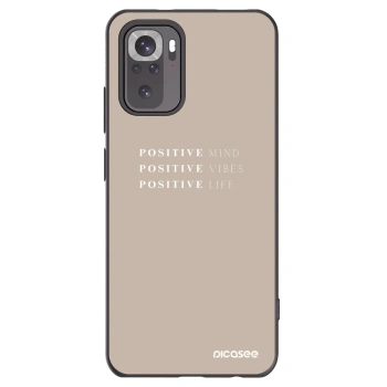 Picasee silikonowe czarne etui na Xiaomi Redmi Note 11S 4G - Positive Vibes