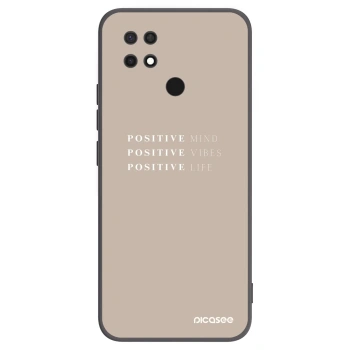 Picasee silikonowe czarne etui na Xiaomi Redmi 10C - Positive Vibes
