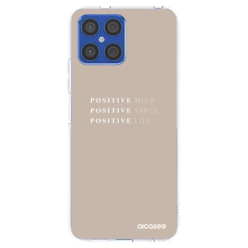 Picasee silikonowe przeźroczyste etui na Honor X8 4G - Positive Vibes
