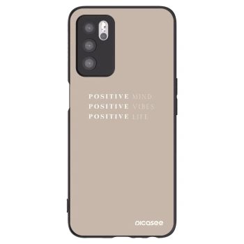 Picasee silikonowe czarne etui na OPPO A16s - Positive Vibes