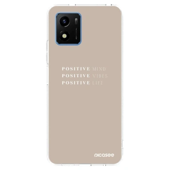 Picasee silikonowe przeźroczyste etui na Vivo Y01 - Positive Vibes