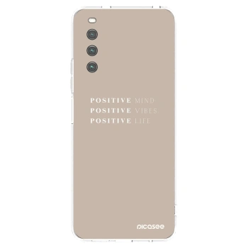 Picasee silikonowe przeźroczyste etui na Sony Xperia 10 IV 5G - Positive Vibes