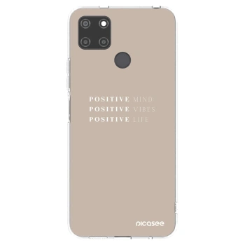Picasee silikonowe przeźroczyste etui na Realme C21Y - Positive Vibes