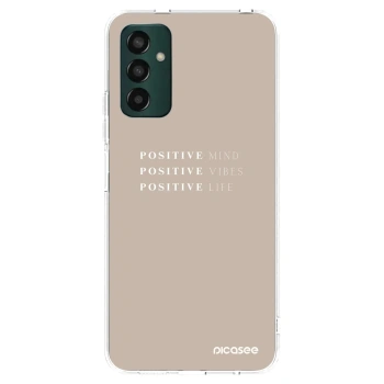 Picasee silikonowe przeźroczyste etui na Samsung Galaxy M13 M135F - Positive Vibes