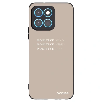 Picasee silikonowe czarne etui na Honor X8 5G - Positive Vibes