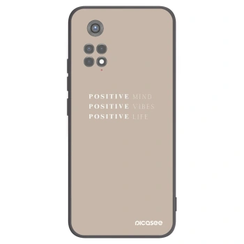 Picasee silikonowe czarne etui na Xiaomi Redmi Note 11S 5G - Positive Vibes