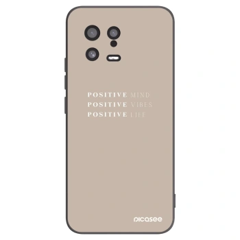 Picasee silikonowe czarne etui na Xiaomi 13 - Positive Vibes