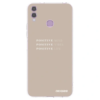 Picasee silikonowe przeźroczyste etui na Honor 8X - Positive Vibes