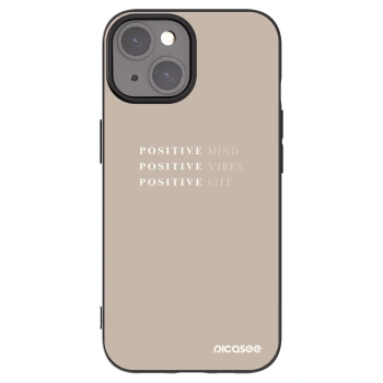 Picasee silikonowe czarne etui na Apple iPhone 15 - Positive Vibes