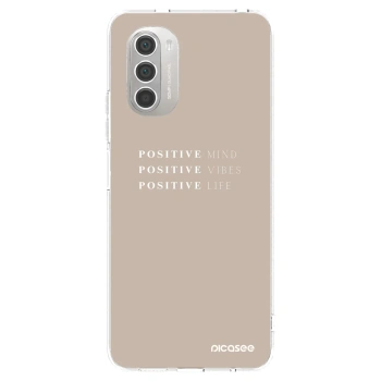 Picasee silikonowe przeźroczyste etui na Motorola Moto G51 - Positive Vibes
