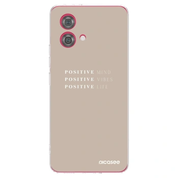 Picasee silikonowe przeźroczyste etui na Motorola Moto G84 5G - Positive Vibes